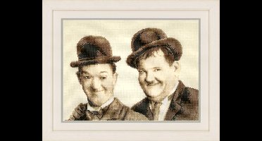 Vervaco Stan Laurel & Oliver Hardy Linnen borduren (pakket)