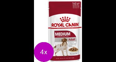 Royal Canin Medium Adult Natvoer - Hondenvoer - 4 x 10x140 g