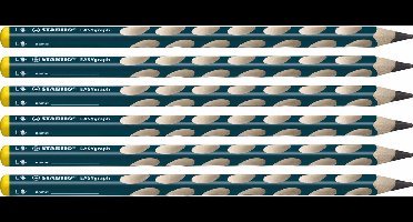 STABILO EASYgraph - Ergonomische Grafietpotlood - Linkshandig - Met Extra Dikke 3.15 mm Kern - Doos 6 stuks