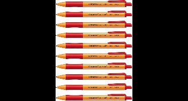 STABILO Pointball - Balpen 0,5 mm - Navulbaar - Rood - Doos 10 stuks