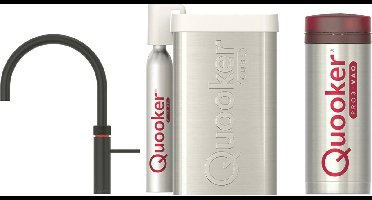 Quooker Fusion Round Zwart met PRO3 Boiler + CUBE