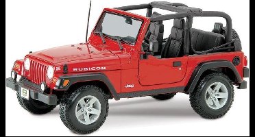 Maisto JEEP WRANGLER RUBICON rood schaalmodel 1:18