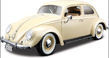 Bburago Volkswagen Kever - Modelauto - Schaal 1:18 - Beige