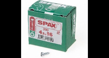 Spax Spaanplaatschroef cilinderkop verzinkt T-Star T20 4.5x16mm (per 200 stuks)