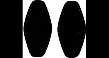 Strijkbaar Elleboogstukken - Zwart - 95 x 185 mm