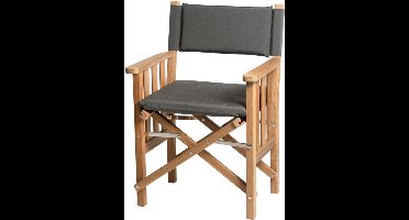 Regisseursstoel II Teak Premium met Forza Zwarte kussenset
