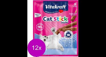 Vitakraft Cat-Stick Mini - Kattensnack - Schol&Omega - 12 x 3 st