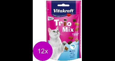 Vitakraft Trio Mix - Kattensnack - Vis - 12 x 60 g