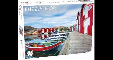 Puzzel Around the World Northern Stars: Fishing huts in Smögen - 1000 stukjes