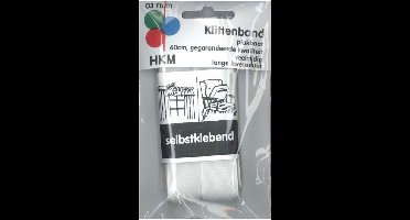 Klittenband - Plakbaar - 20mm breed - 60cm - Wit