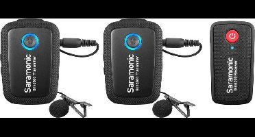 Saramonic Blink 500 B2 met 2 x lavalier zenders en ontvanger voor camera met 3.5mm mini jack