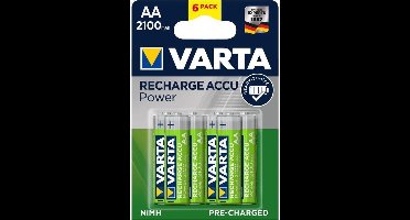 VARTA Pack de 6 batterijen oplaadbaar Accus AA 2100 mAh 1,2V Ni-Mh