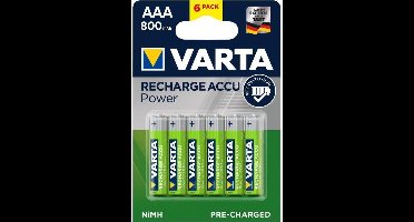 VARTA Oplaadbare Batterijen - AAA - NiMH - 6 stuks