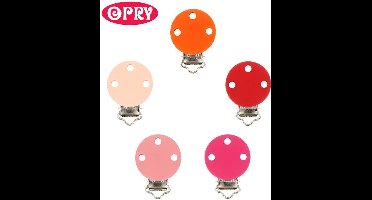 Opry siliconen speenklemmen 5 kleuren assortiment 2