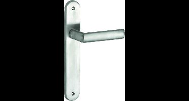 Deurkruk op schild Padania/Modern blind mat nikkel ongelakt