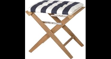 Regisseurskruk DeLuxe met Navy/Wit Kussenset