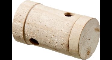 Konijnenspeelgoed snack rol - Bruin - 6 x 6 x 11 cm