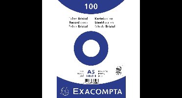Exacompta systeemkaart blanco - A5 - wit - 100 stuks