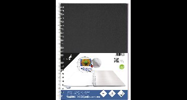 Kangaro fotoplakboek - 33x23cm - zwart - zuurvrij papier - met pergamijnvellen - K-750113