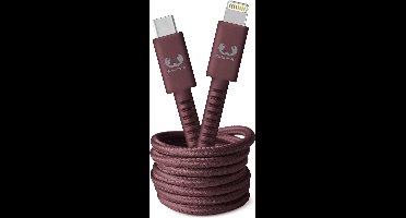 Fresh 'n Rebel - USB-C naar Apple Lightning oplaadkabel - 2 meter - Gevlochten kwaliteit kabel - Deep Mauve