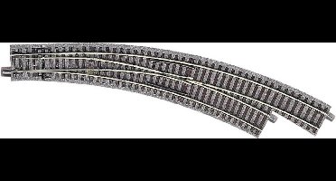 H0 Roco GeoLine (met ballastbed) 61155 Gebogen wissel, Rechts 1 stuk(s)