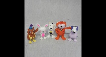 Speelset Poppy Cat met 5 figuurtjes - Comansi (ca. 5,5 cm)