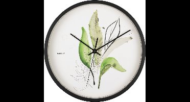 Karlsson Wandklok Botanical Leaves - Groen - Ø26cm - Wandklok
