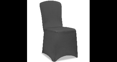 Deuba Stoelhoezen Stretch Set van 2 Evenementen Universeel Stoelhoes Hoes Antraciet