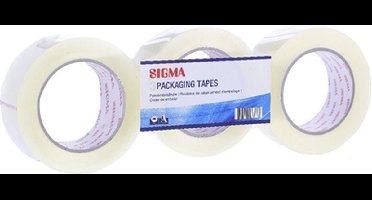 Sigma Verpakkingstape transparant 3 stuks