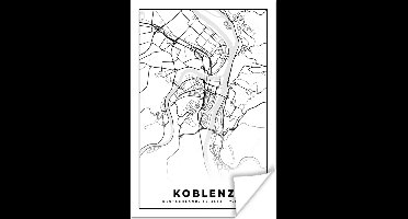 Poster Koblenz - Plattegrond - Kaart - Stadskaart - 20x30 cm