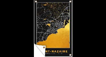 Tuindecoratie Frankrijk – Saint-Nazaire – Stadskaart – Plattegrond – Kaart - 40x60 cm - Tuinposter - Tuindoek