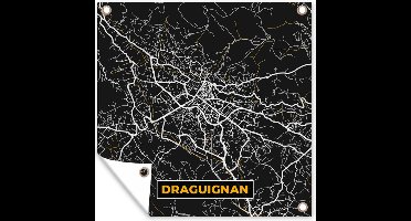 Tuinposters Draguignan - Stadkaart - Plattegrond - Kaart - Frankrijk - 50x50 cm - Stadskaart - Tuindoek