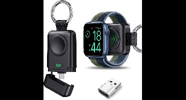 Draagbare USB C Lader draadloze magnetisch horloge oplader X27, 1400 mAh Key Ring Magnetic wireless Charger