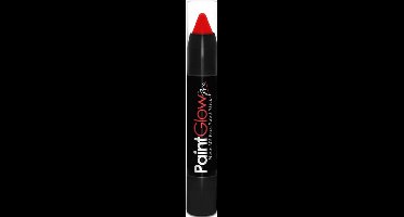 PaintGlow Face paint stick - neon rood - UV/blacklight - 3,5 gram - schmink/make-up stift/potlood