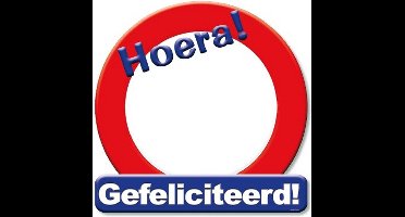 Paperdreams Hulde stopbord blanco - rond - 50 x 50 cm - karton - zelf beschrijven - feestartikelen verjaardag