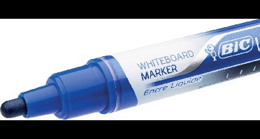 Bic Whiteboardmarker Liquid Ink Tank blauw 12 stuks