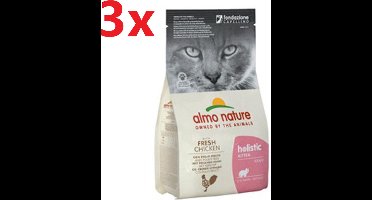 Almo Nature Holistic - Katten Droogvoer - Kitten Kip & Rijst - 3x2kg