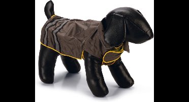 Beeztees - Hondenjas - Regenjas - Waterproof - Kleur: Grijs/Geel - 24 cm