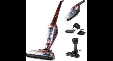 PRIMO PR508SV Steelstofzuiger Draadloos 2-in-1 - Stofzuiger Zonder Zak - Kruimelzuiger - HEPA Filter - Bordeaux