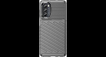 Just in Case hoesje geschikt voor Motorola Moto G52 - Siliconen Hoesje met Grip - Zwart