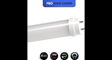 LED TL Buis - 2 Stuks - 90cm - Koud wit 6000K - PRO High lumen 140lm/w - 14w - Bespaart 50% - Voordeel pack - Incl. Dummy starters