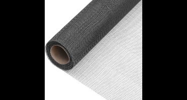 vidaXL - Gaas - 112x1000 - cm - glasvezel - zwart