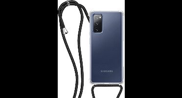 Hoesje - Geschikt voor Samsung Galaxy S20 FE - Met Koord - Shock Proof - Siliconen Case - Back Cover - Telefoonkoord - Telefoon Hoes Shockproof - Telefoonketting - Transparant