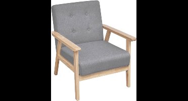 vidaXL - Fauteuil - stof - lichtgrijs