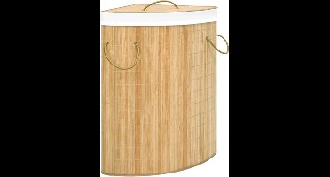 vidaXL - Hoekwasmand - 60 - L - bamboe