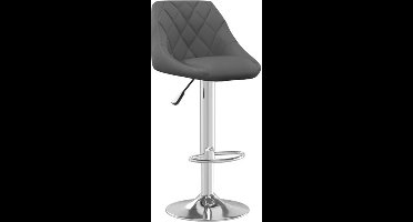 vidaXL - Barkruk - fluweel - donkergrijs