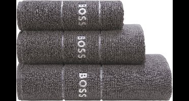 Hugo Boss handdoek - Plain - Graphite - 50x100 cm