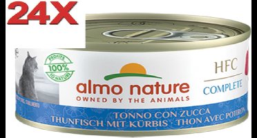 Almo Nature HFC - Kattenvoer - Graanvrij Tonijn & Pompoen - 24x70gr