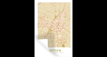 Muurstickers - Sticker Folie - Putten - Plattegrond - Kaart - Stadskaart - 20x30 cm - Plakfolie - Muurstickers Kinderkamer - Zelfklevend Behang - Zelfklevend behangpapier - Stickerfolie