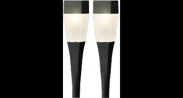 Set van 18x stuks solar tuinlamp/prikspot pilaar op zonne-energie 26 cm - Prikspots tuinverlichting